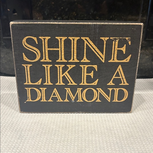 Other - Black and Gold Decorative wood Sign